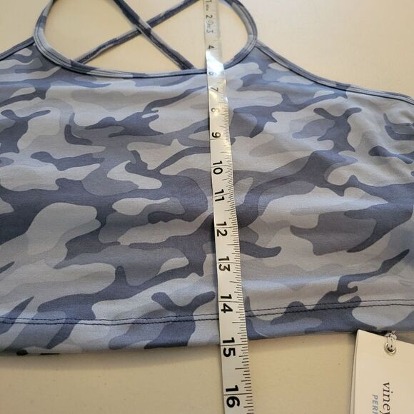 Vineyard Vines Printed Super Soft Blue Camo Wicking Sports Bra Size XL - Picture 11 of 11